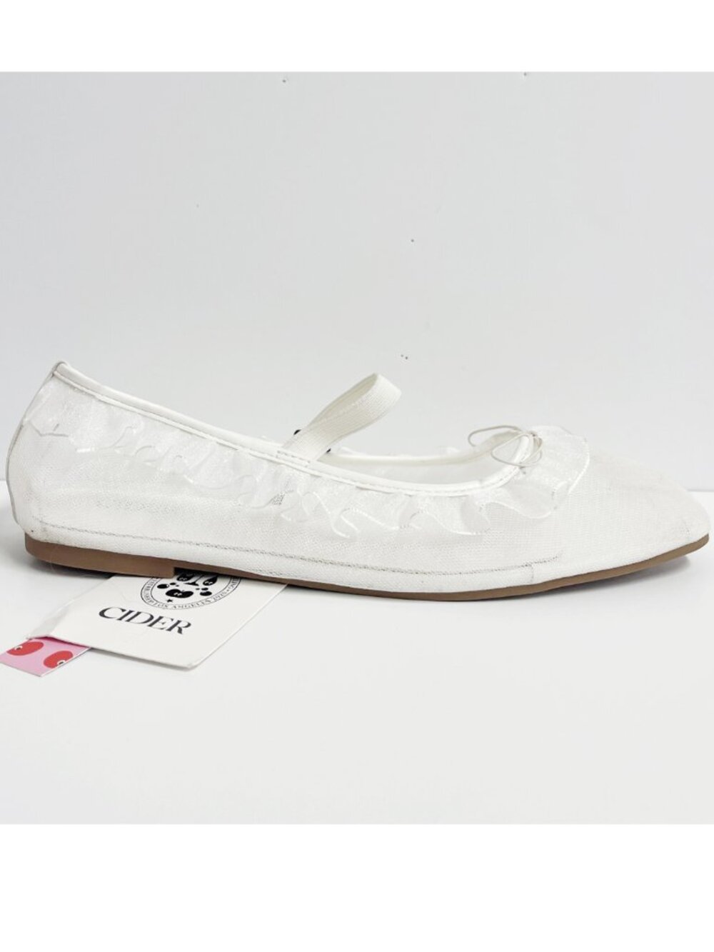 CIDER White lace mesh lace flats EU 39 (8.5) GUC